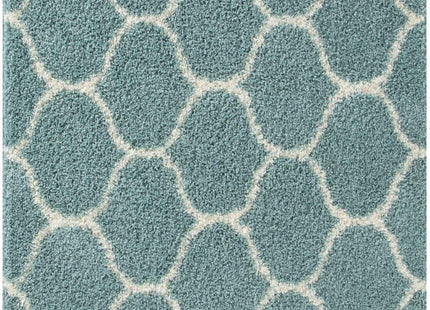 Moroccan Duck Egg Blue Shaggy Rug | 650