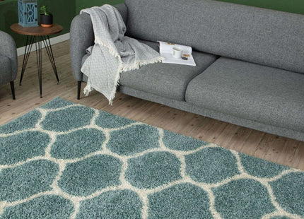 Moroccan Duck Egg Blue Shaggy Rug | 650