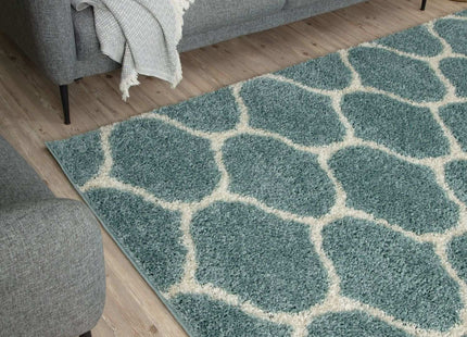 Moroccan Duck Egg Blue Shaggy Rug | 650