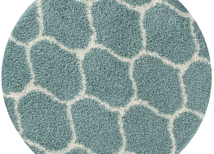 Moroccan Duck Egg Blue Shaggy Rug | 650