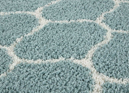 Moroccan Duck Egg Blue Shaggy Rug | 650