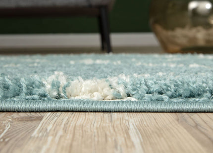 Moroccan Duck Egg Blue Shaggy Rug | 650
