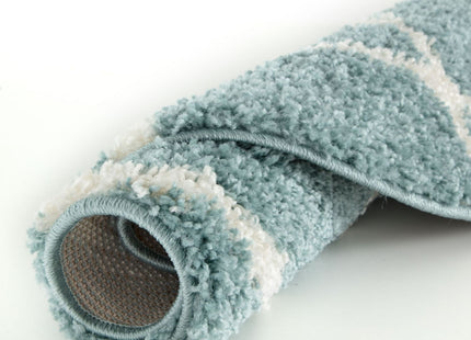 Moroccan Duck Egg Blue Shaggy Rug | 650