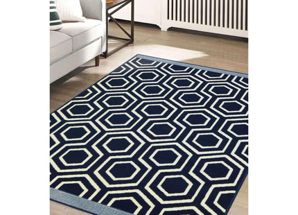 Maestro Honeycomb Navy Rug | 3035 X011