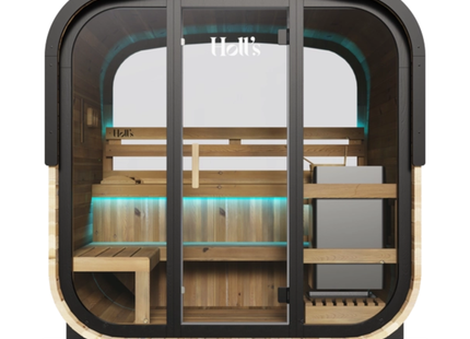 Holl's Hestia 3–4 Person Outdoor Sauna with Vulkano 6kW Heater