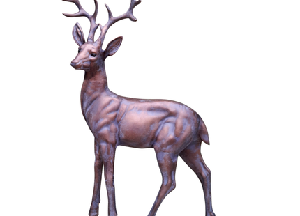 Extra Large Stag Garden Sculpture – 120cm, Antique Bronze