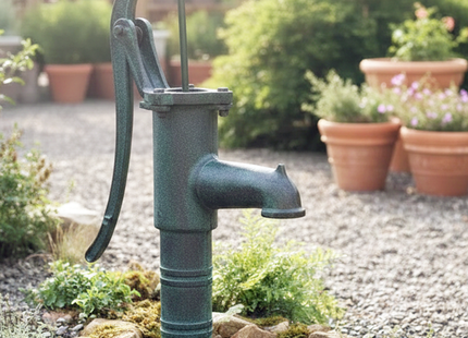 Cast Iron Garden Hand Pump – 62cm, Verdigris