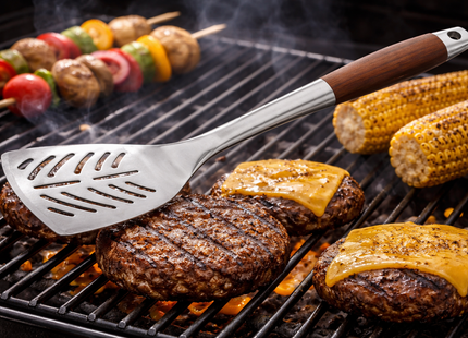 Atom Grills Stainless Steel BBQ Turner Spatula for Outdoor Cooking