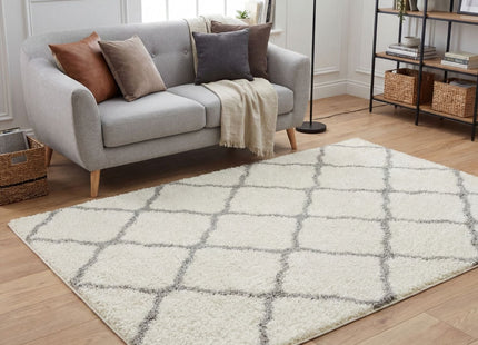 Moroccan Ivory Shaggy Rug | 700