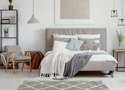 Moroccan Grey Shaggy Rug | 710