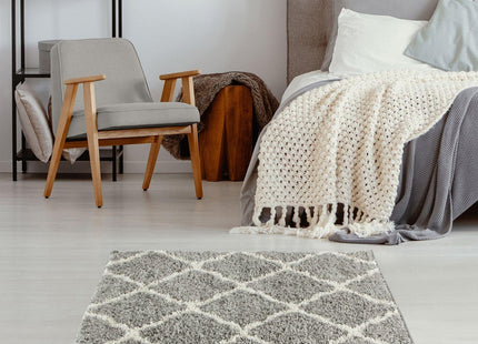 Moroccan Grey Shaggy Rug | 710
