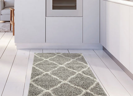 Moroccan Grey Shaggy Rug | 710