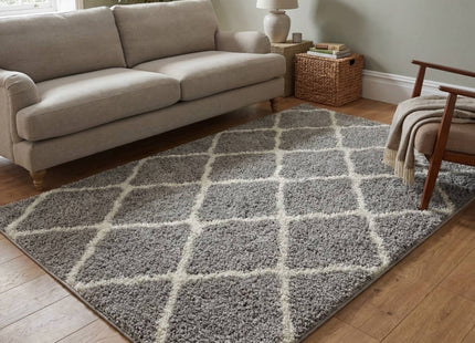 Moroccan Grey Shaggy Rug | 710
