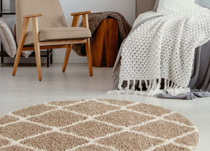 Moroccan Beige Shaggy Rug | 720
