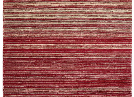 Fine Stripes Red Wool Rug