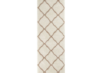 Moroccan Ivory Shaggy Rug | 730
