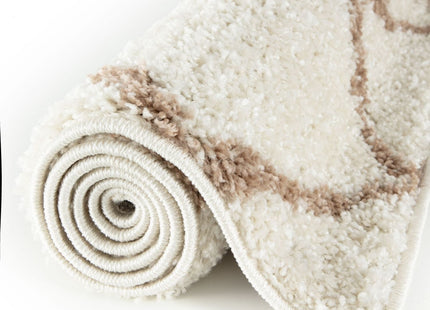 Moroccan Ivory Shaggy Rug | 730