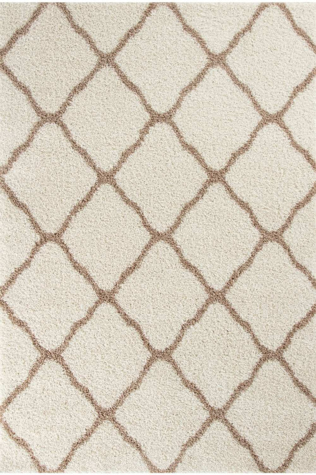 Moroccan Ivory Shaggy Rug | 730