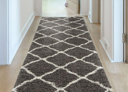 Moroccan Dark Grey Shaggy Rug | 740
