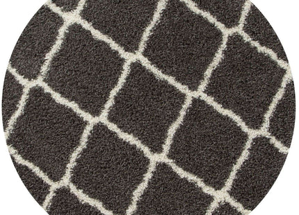 Moroccan Dark Grey Shaggy Rug | 740