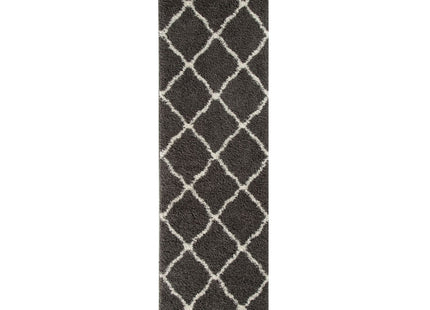 Moroccan Dark Grey Shaggy Rug | 740