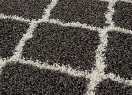 Moroccan Dark Grey Shaggy Rug | 740