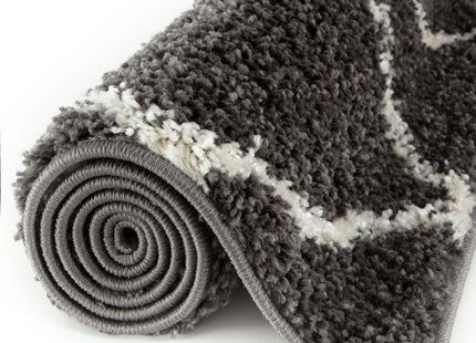 Moroccan Dark Grey Shaggy Rug | 740