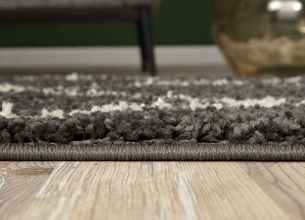 Moroccan Dark Grey Shaggy Rug | 740