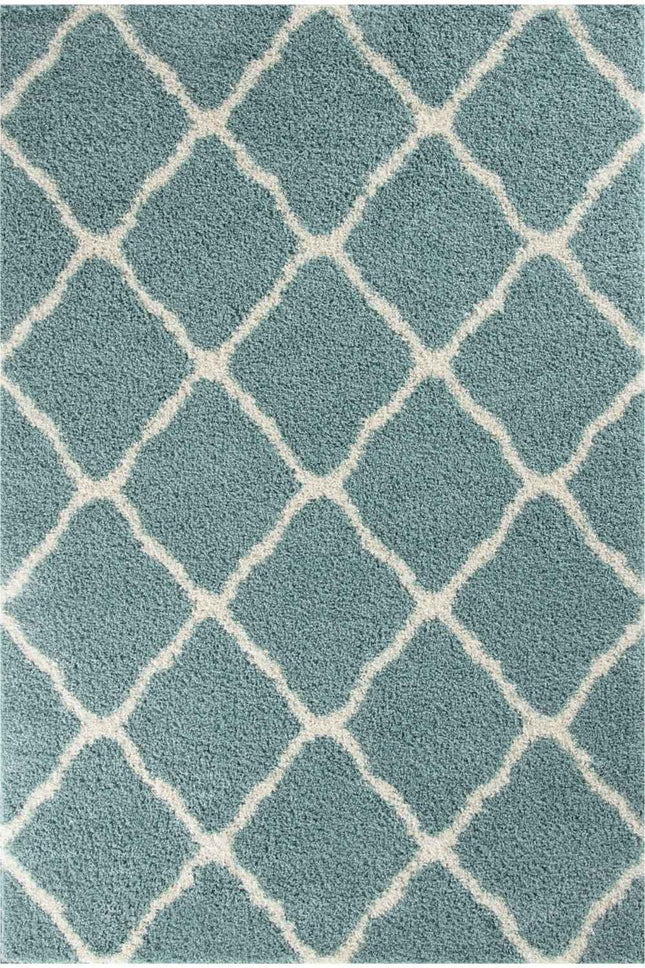 Moroccan Duck Egg Blue Shaggy Rug | 750