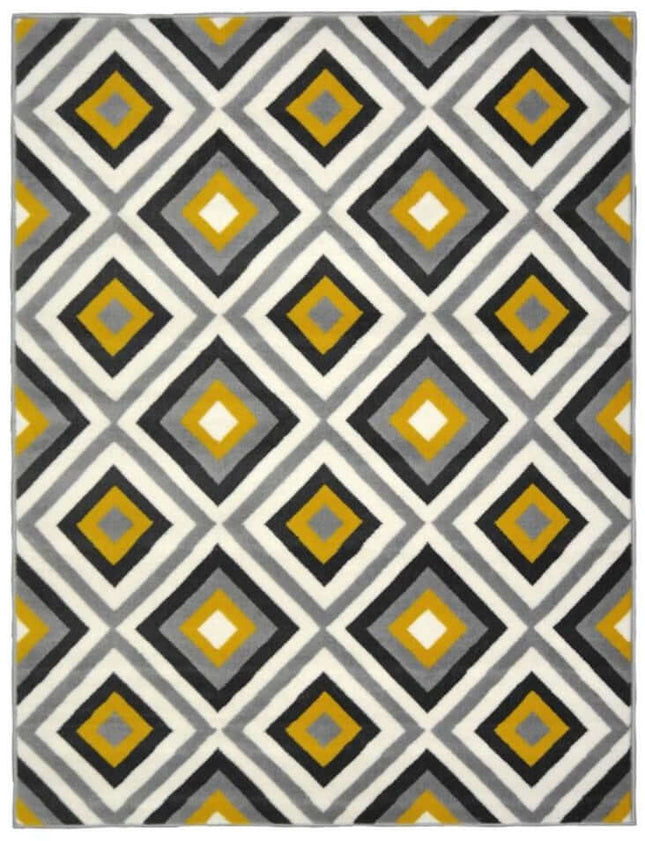 Maestro Geometric Yellow Rug | 3658 GB12