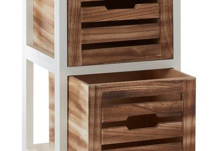Portsmouth Natural and White Wooden 2 Drawer Chest