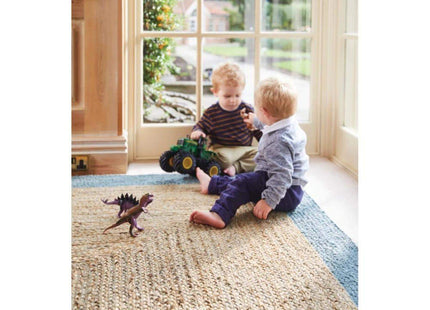 Bordered Duck Egg Blue Jute Rug