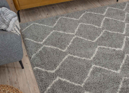 Moroccan Grey Shaggy Rug | 810