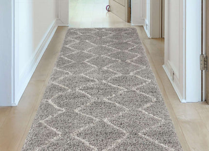 Moroccan Grey Shaggy Rug | 810