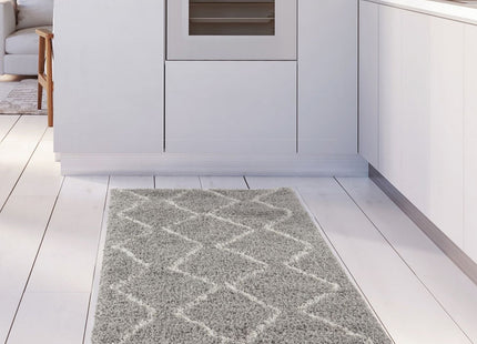 Moroccan Grey Shaggy Rug | 810