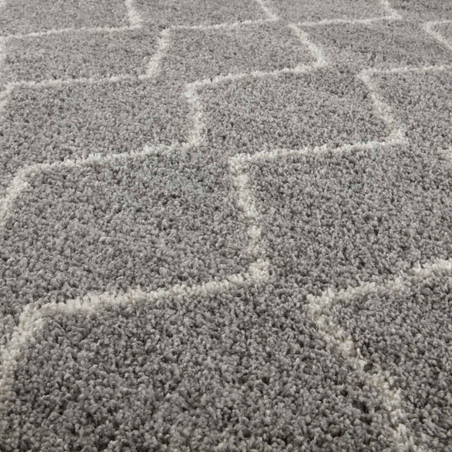 Moroccan Grey Shaggy Rug | 810