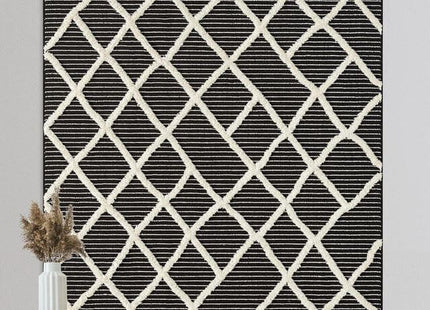 Scandi Indoor Rug Anthracite & White