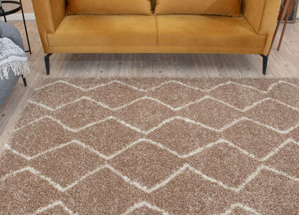 Moroccan Beige Shaggy Rug | 820