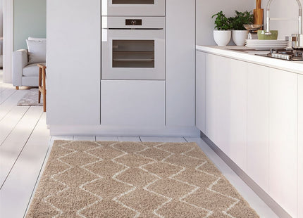 Moroccan Beige Shaggy Rug | 820
