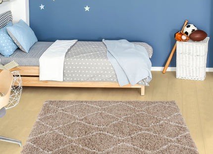 Moroccan Beige Shaggy Rug | 820