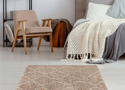 Moroccan Beige Shaggy Rug | 820