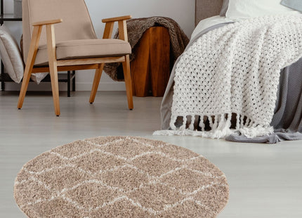 Moroccan Beige Shaggy Rug | 820