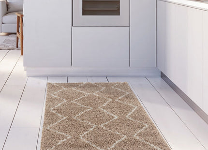 Moroccan Beige Shaggy Rug | 820