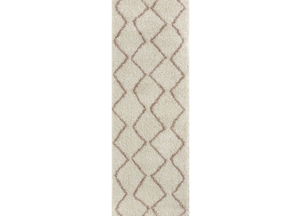 Moroccan Ivory Beige Shaggy Rug | 830