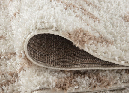 Moroccan Ivory Beige Shaggy Rug | 830