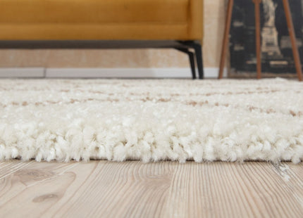 Moroccan Ivory Beige Shaggy Rug | 830
