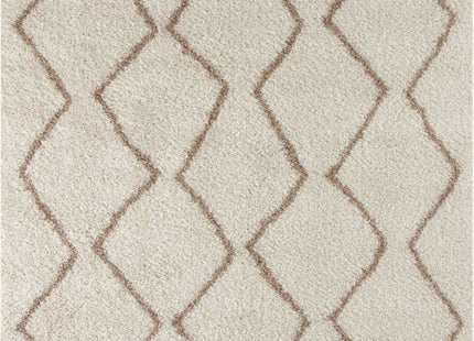 Moroccan Ivory Beige Shaggy Rug | 830