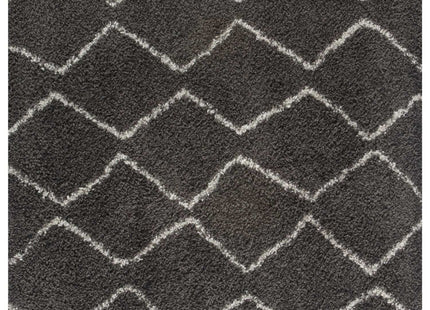 Moroccan Dark Grey Shaggy Rug | 840
