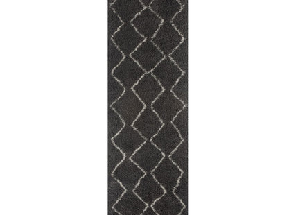 Moroccan Dark Grey Shaggy Rug | 840