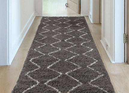 Moroccan Dark Grey Shaggy Rug | 840